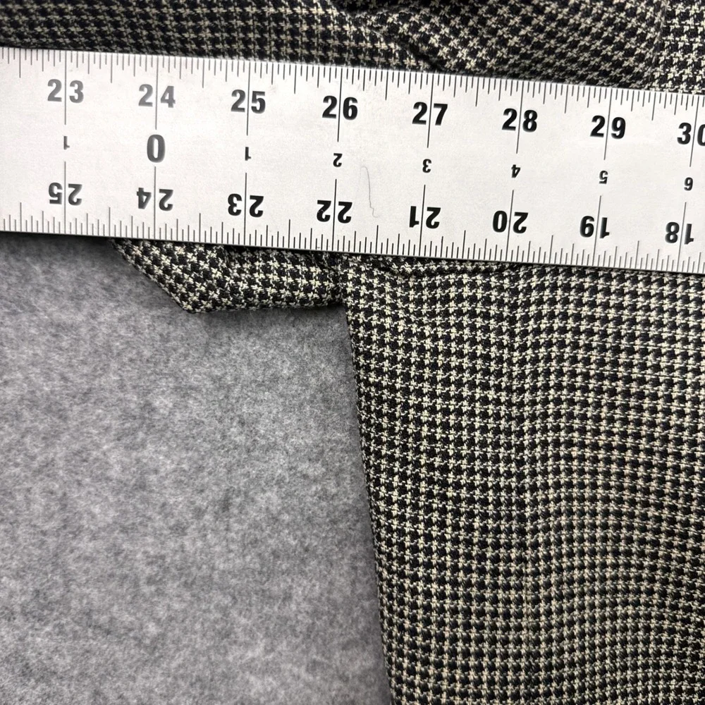 Ralph Lauren Blue Label Mens 40R‎ Silk Wool Houndstooth Blazer Sport Coat Tan